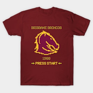 Brisbane - - Pixel Art - RETRO BRONCOS T-Shirt